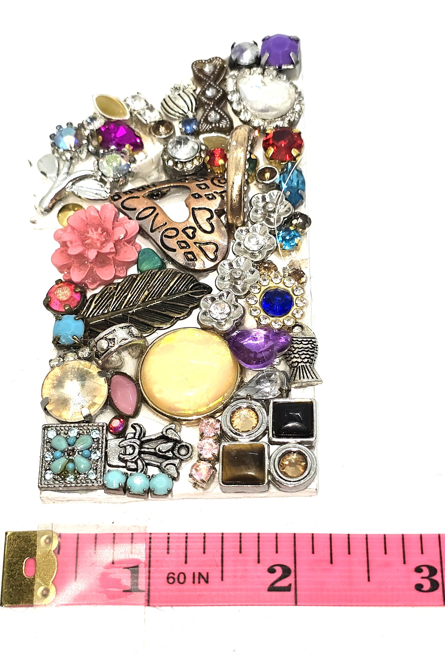 Handcrafted from recycled Materials, 4 inch State of Montana bejewled ornament