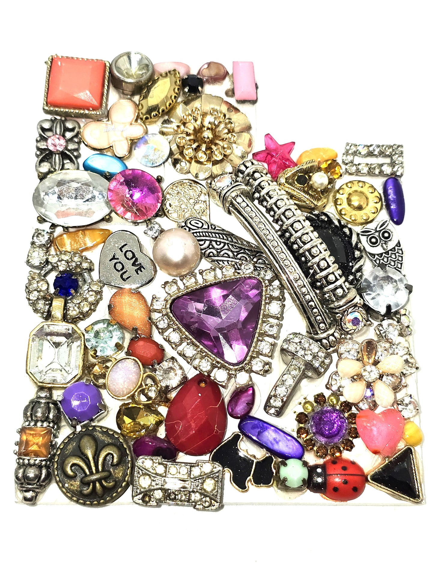 Handcrafted from recycled Materials, 4 inch Utah bejewled