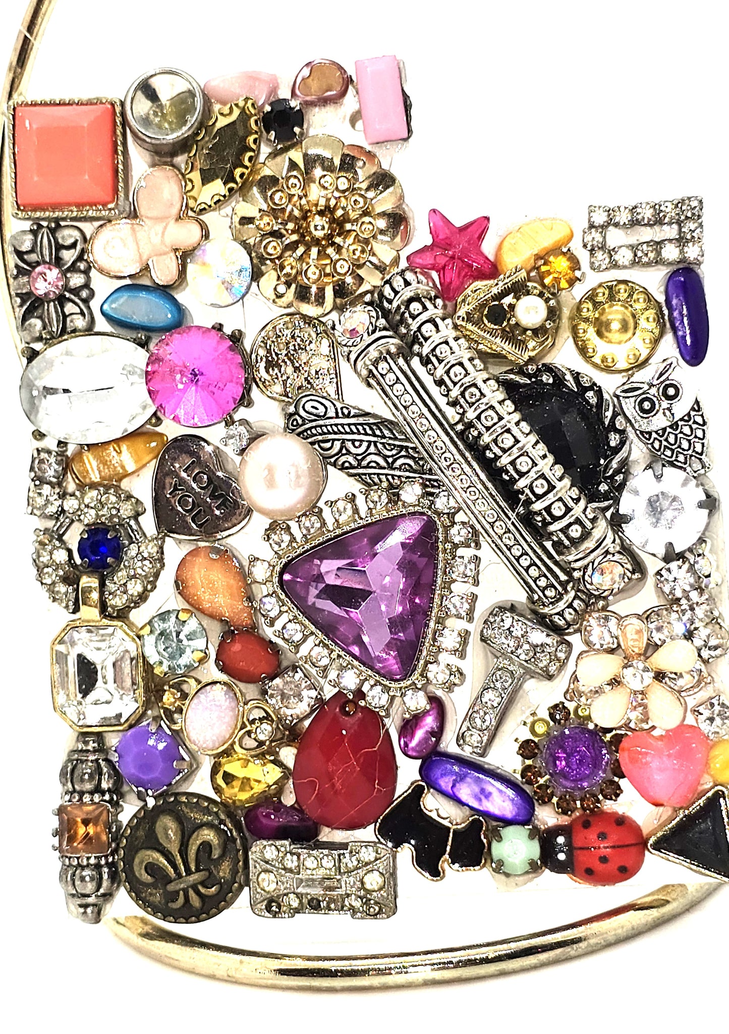 Handcrafted from recycled Materials, 4 inch Utah bejewled