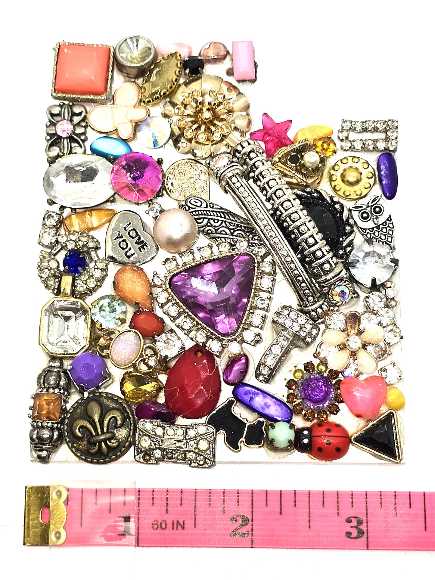 Handcrafted from recycled Materials, 4 inch Utah bejewled