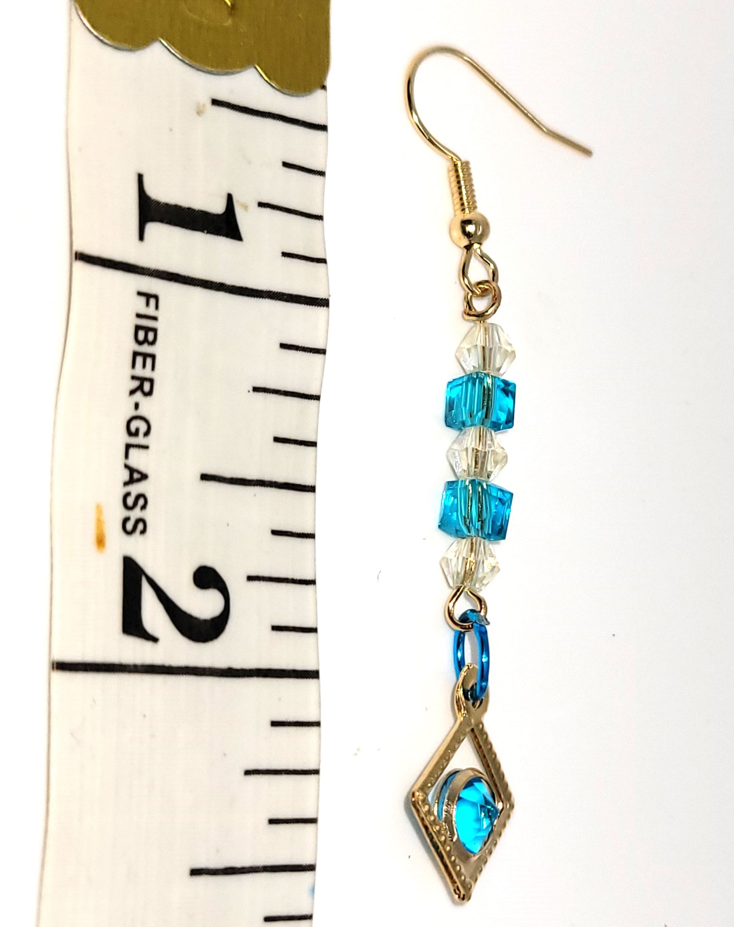 Light Blue Beaded Earrings