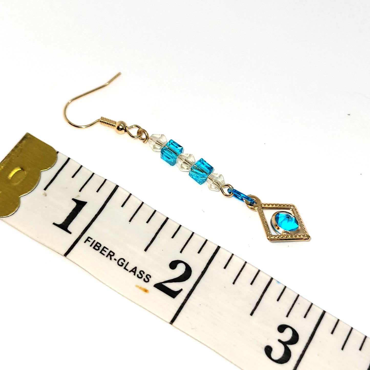 Light Blue Beaded Earrings