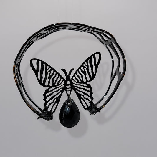 Handcrafted Black Butterfly Ornament